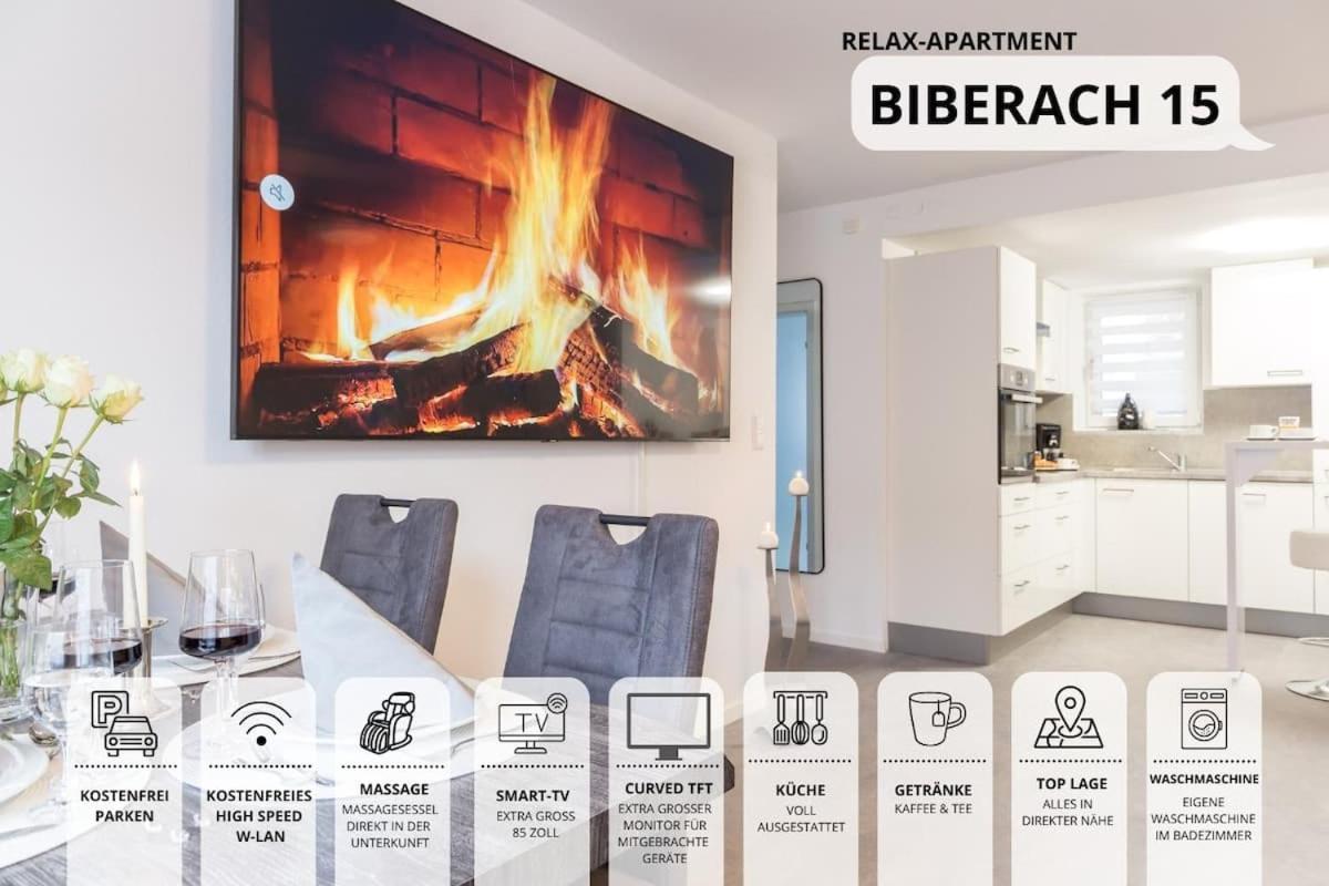 Relaxapartment 15 Massagesessel Smarttv Kueche Biberach an der Riss Ngoại thất bức ảnh